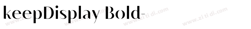 keepDisplay Bold字体转换